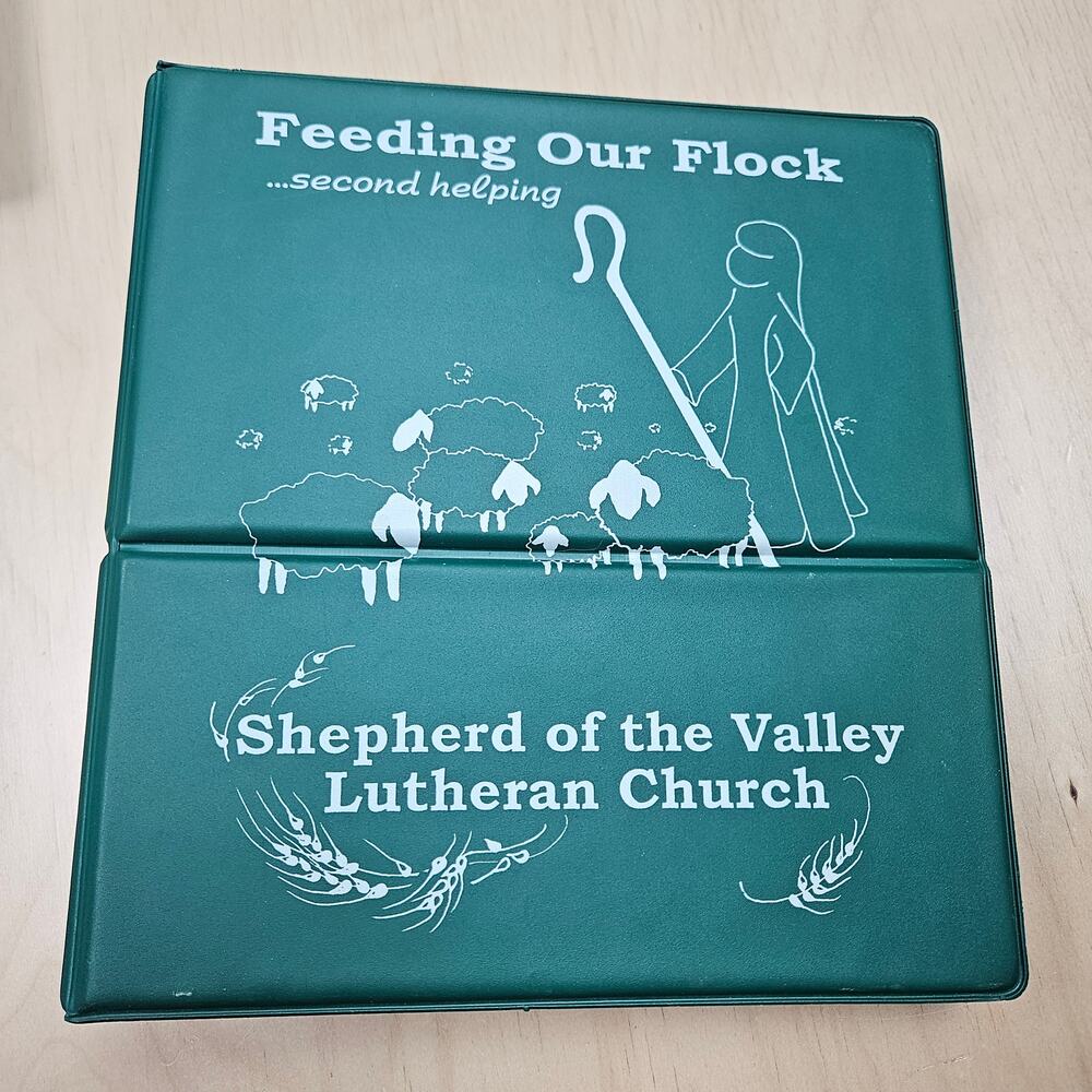 Vtg 1991 Feeding Our Flock Church Cookbook Shepherd of Valley Lutheran MN